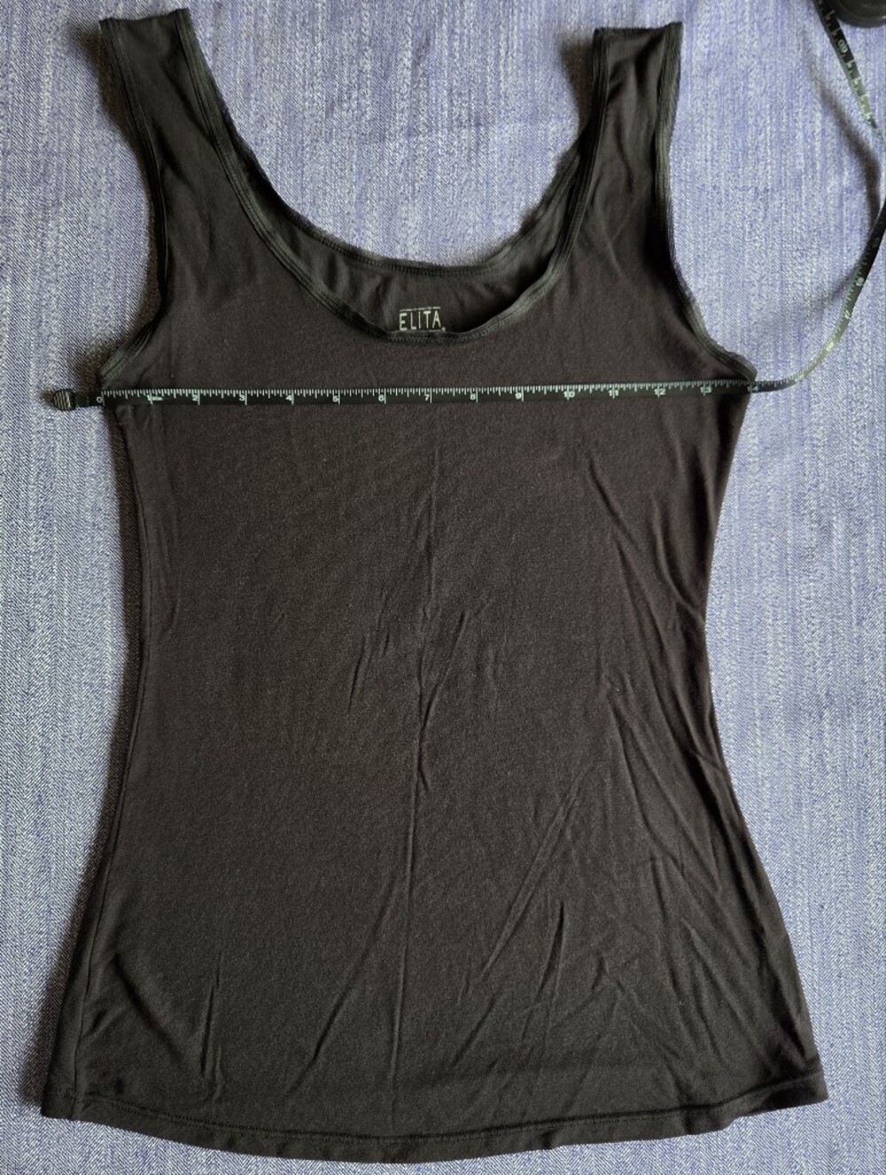 Elita Women's Black Scoop Neck Tank Top